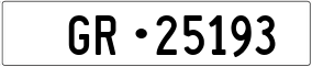 Trailer License Plate